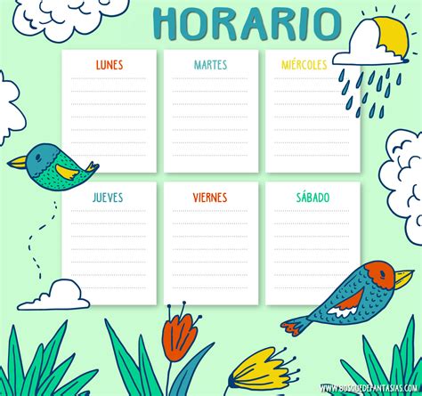 Calendario y Horarios 